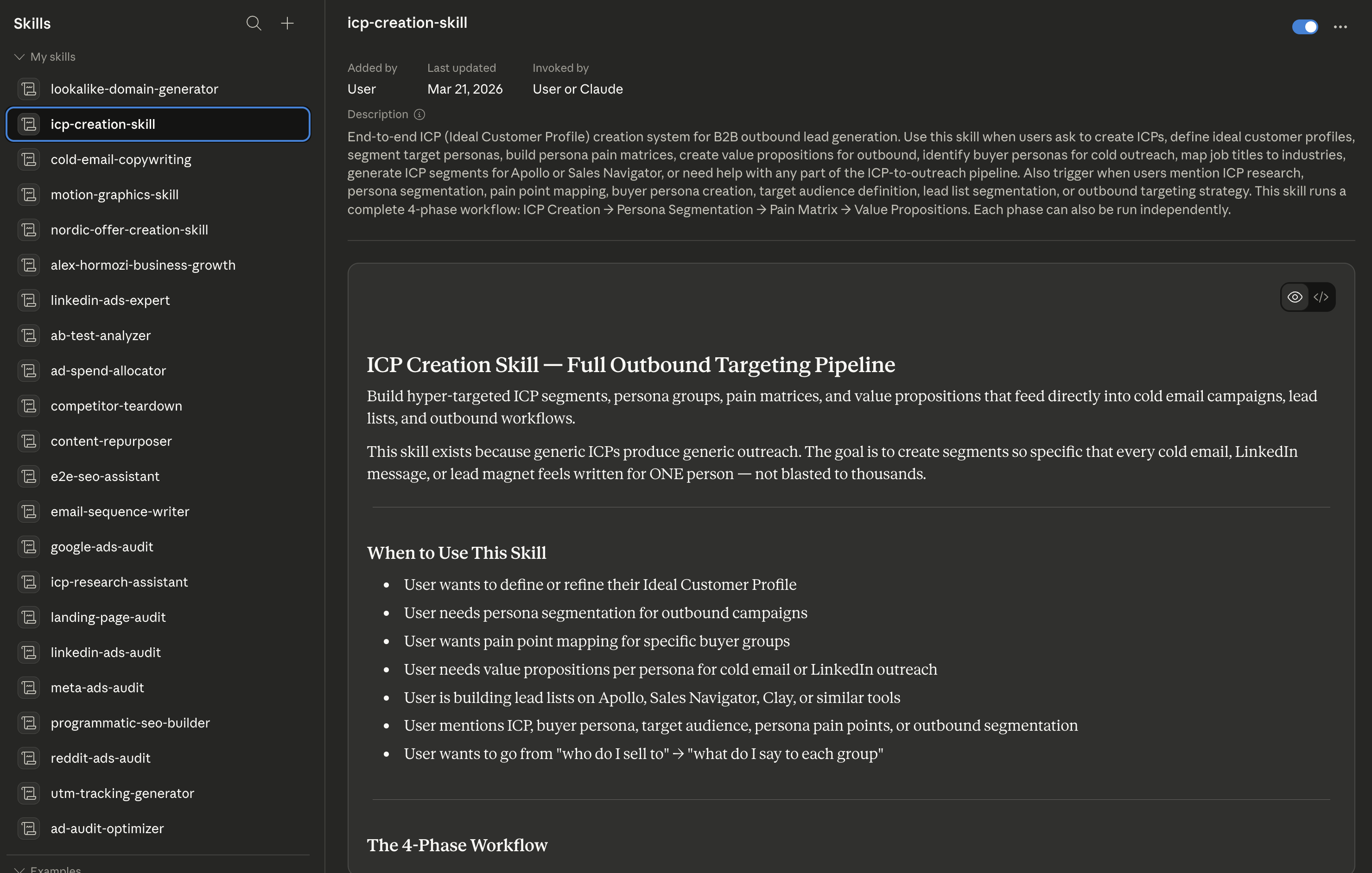 Outbound Claude AI Skills